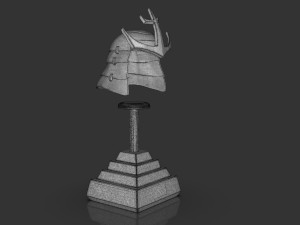 Samurai Helmet Model Cetak 3D