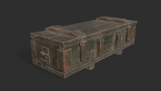 Military Wooden Box Modello 3D .c4d .max .obj .3ds .fbx .stl .blend 