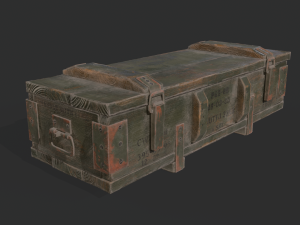 Military Wooden Box Modelo 3D