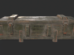 Military Wooden Box Modello 3D