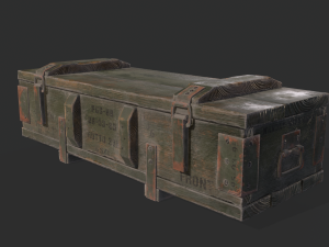 Military Wooden Box Modello 3D