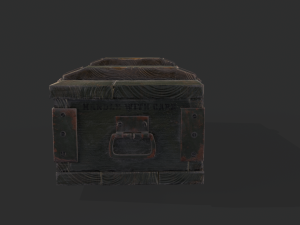 Military Wooden Box Modello 3D