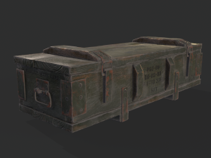 Military Wooden Box Modello 3D