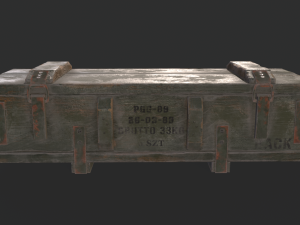 Military Wooden Box Modello 3D