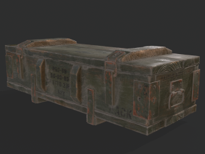 Military Wooden Box Modello 3D
