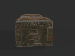 Military Wooden Box Modello 3D