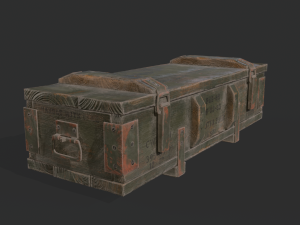 Military Wooden Box Modello 3D