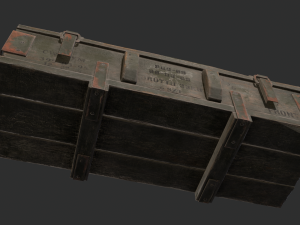 Military Wooden Box Modello 3D