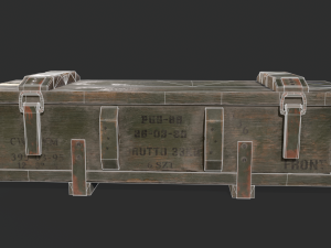 Military Wooden Box Modello 3D