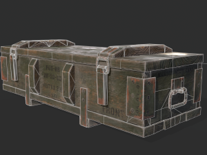 Military Wooden Box Modello 3D