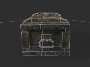 Military Wooden Box Modello 3D