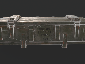 Military Wooden Box Modello 3D