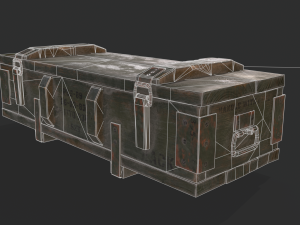 Military Wooden Box Modello 3D