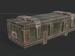 Military Wooden Box Modello 3D