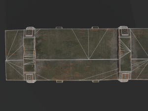 Military Wooden Box Modello 3D