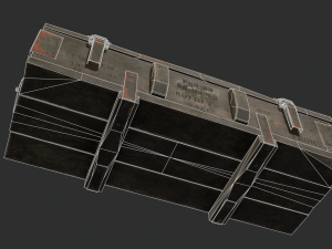 Military Wooden Box Modello 3D
