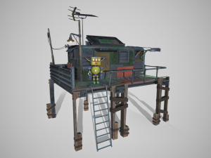 The Robot and his Shack 3D Models