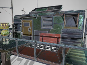 The Robot and his Shack 3D Model