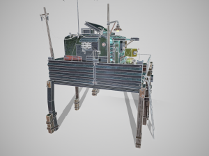The Robot and his Shack 3D-Modell