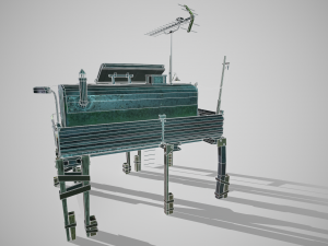 The Robot and his Shack 3D-Modell