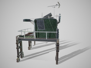 The Robot and his Shack 3D-Modell