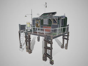 The Robot and his Shack 3D Model