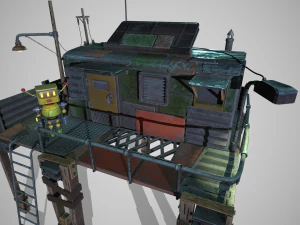 The Robot and his Shack 3D Model