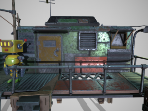 The Robot and his Shack 3D-Modell