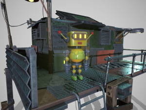 The Robot and his Shack 3D-Modell