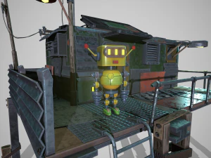 The Robot and his Shack 3D Model