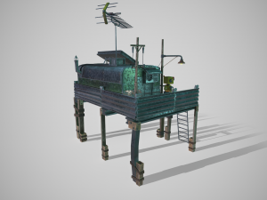 The Robot and his Shack 3D-Modell
