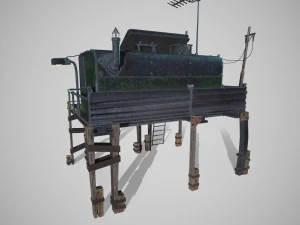 The Robot and his Shack 3D Model