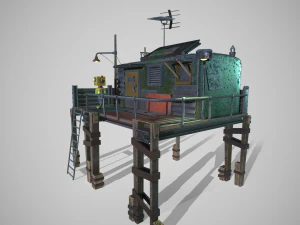 The Robot and his Shack 3D Model