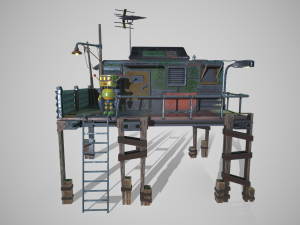 The Robot and his Shack 3D-Modell