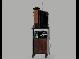 Old Television and VHS Set 3D Model