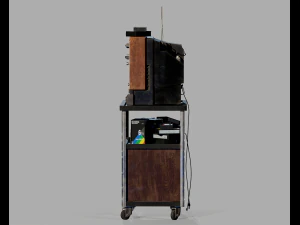 Old Television and VHS Set 3D Model