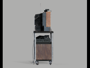 Old Television and VHS Set 3D Model
