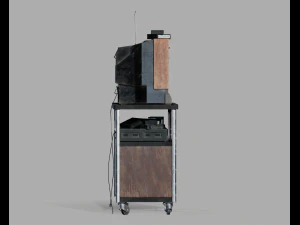 Old Television and VHS Set 3D Model