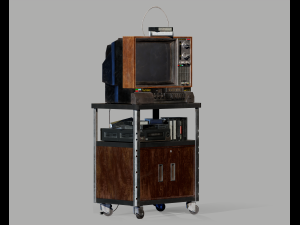Old Television and VHS Set 3D Model