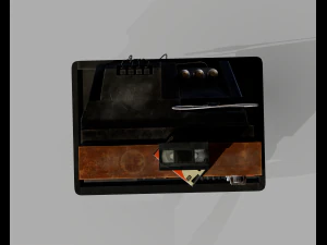 Old Television and VHS Set 3D Model
