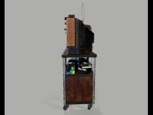 Old Television and VHS Set 3D Model