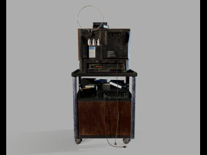 Old Television and VHS Set 3D Model