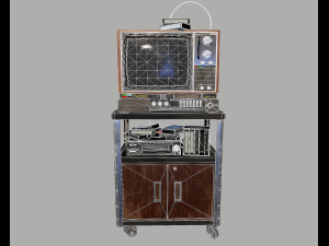 Old Television and VHS Set 3D Model