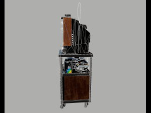 Old Television and VHS Set 3D Model