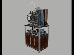 Old Television and VHS Set 3D Model