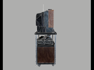 Old Television and VHS Set 3D Model