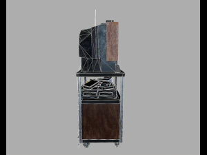 Old Television and VHS Set 3D Model