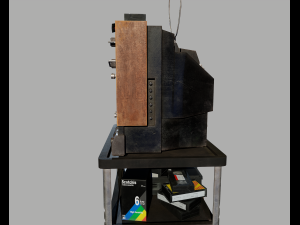 Old Television and VHS Set 3D Model