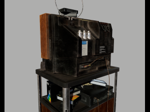 Old Television and VHS Set 3D Model