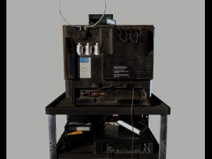 Old Television and VHS Set 3D Model
